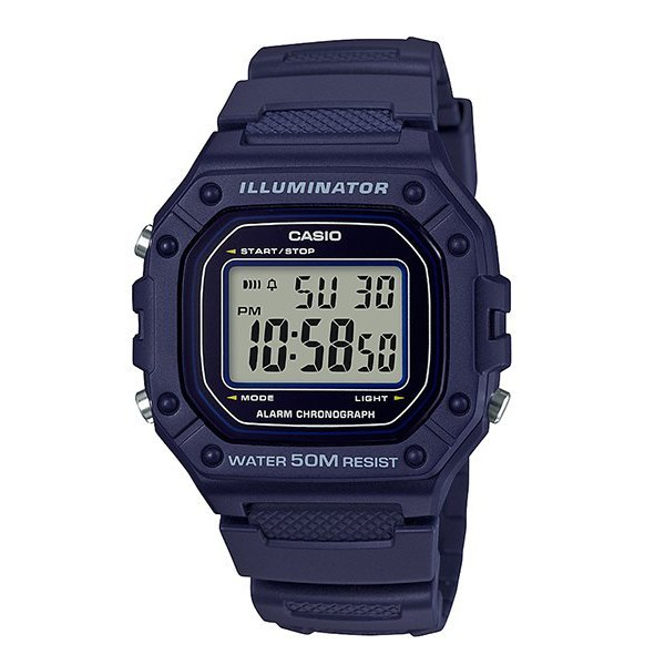 實體店面 附發票 台灣卡西歐保公司貨【時間光廊】CASIO 卡西歐 鬧鐘 秒錶 防水 全新 W-218H-2A