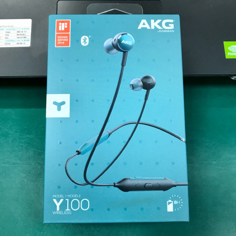 AKG Y100 Wireless 無線藍牙 耳道式耳機 綠色