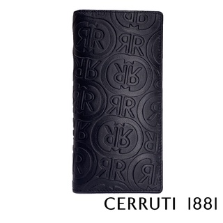 【Cerruti 1881】頂級 義大利 小牛皮 男用皮夾 12卡 長夾 NINO系列(黑色 CEPU05411M)