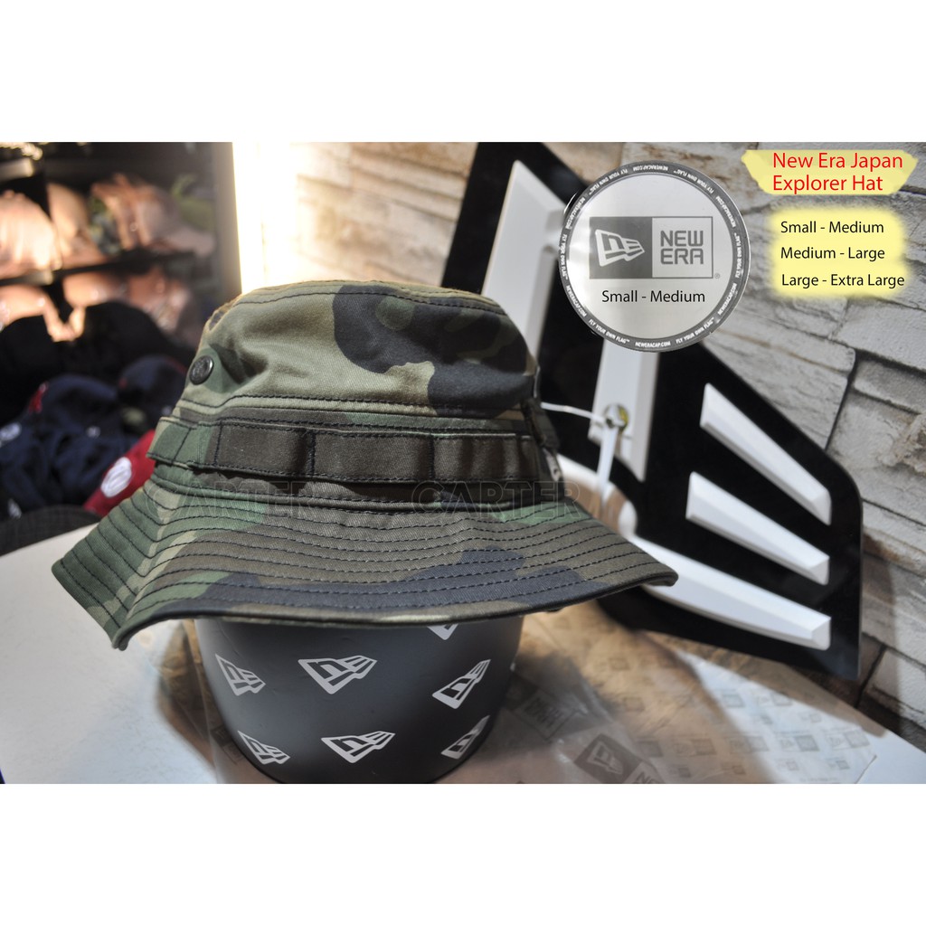 New Era Japan Camouflage Explorer Hat Ne 日本迷彩漁夫帽有吊繩稀有款式 蝦皮購物