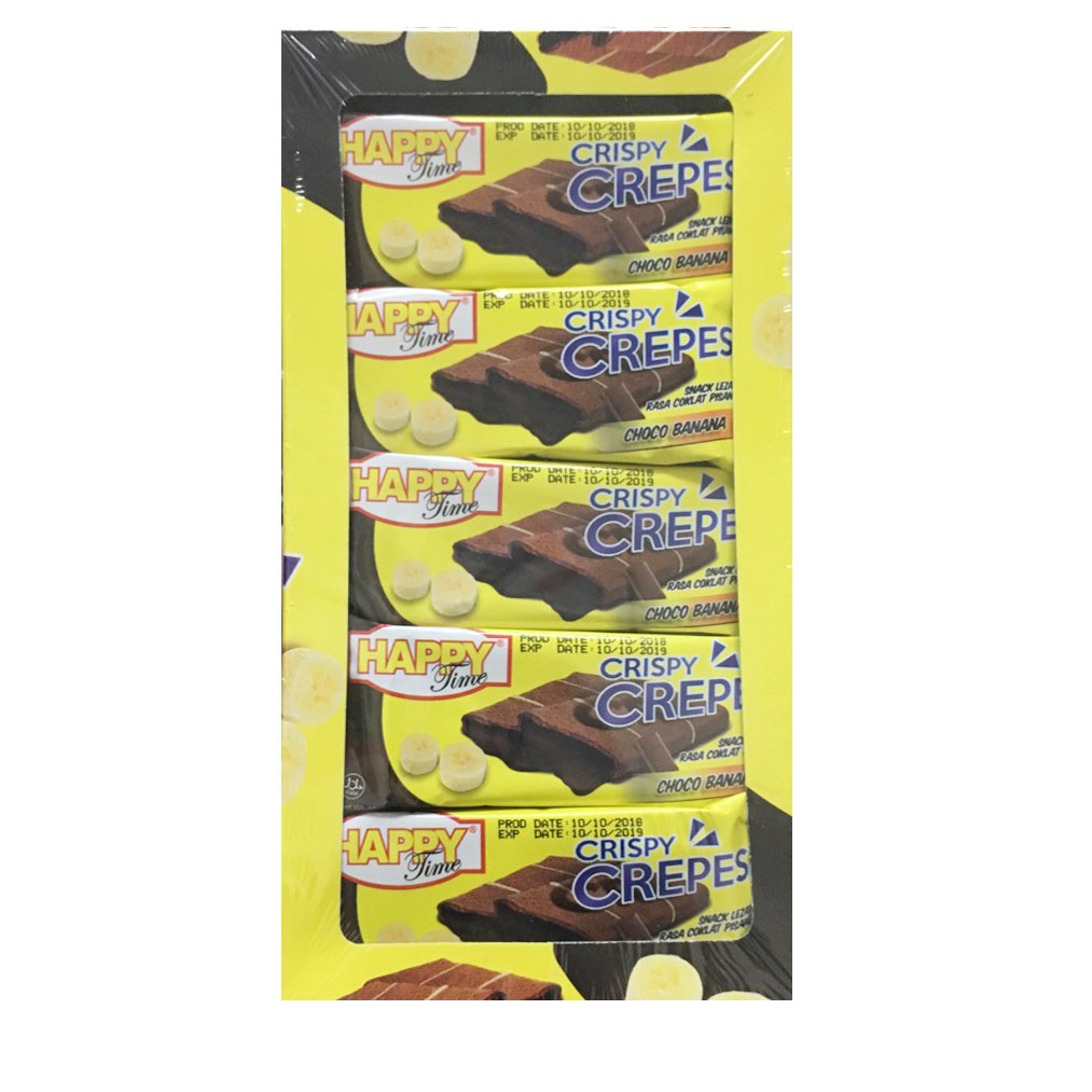 印尼 驚爆薄片捲巧克力香蕉 200g 20入盒裝 薄片捲 酥餅 法式薄餅