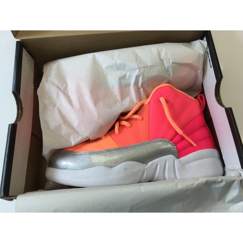 全新Nike jordan 12 童鞋 sunrise pink 粉白 渲染漸層