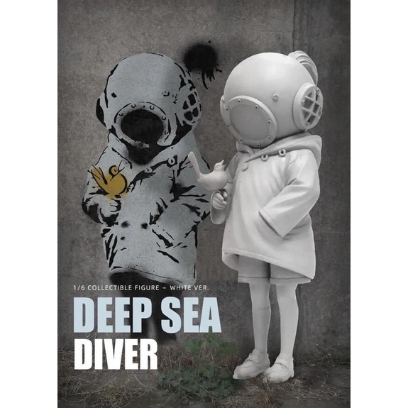 同款 班克西 Banksy 深潛者「DEEP SEA DIVER」復刻翻玩 潛水小女孩 擺件 Blur ZIGGER