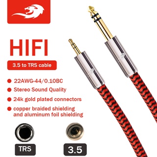 Golley 獅子 3.5mm 至 6.5mm 1 / 4 英寸公 TRS 立體聲音頻電纜, 用於手機放大器