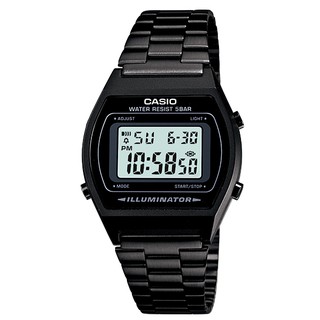 【CASIO 卡西歐】復古風潮方形經典中性電子錶 黑 B640WB-1ADF