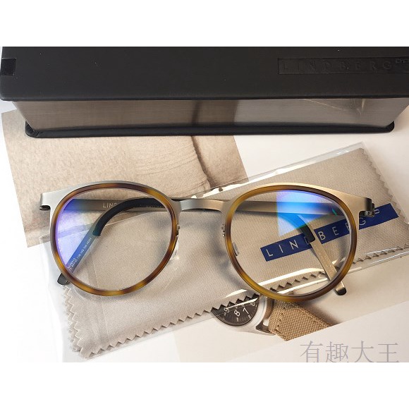 姜文徐崢同款 林德伯格9704 LINDBERG圓框超輕防藍光鈦近視眼鏡架