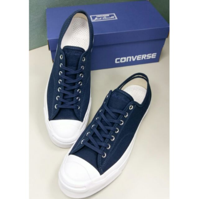 CONVERSE JACK PURCELL SIGNATURE Jungle Cloth 海軍藍 開口笑 氣墊