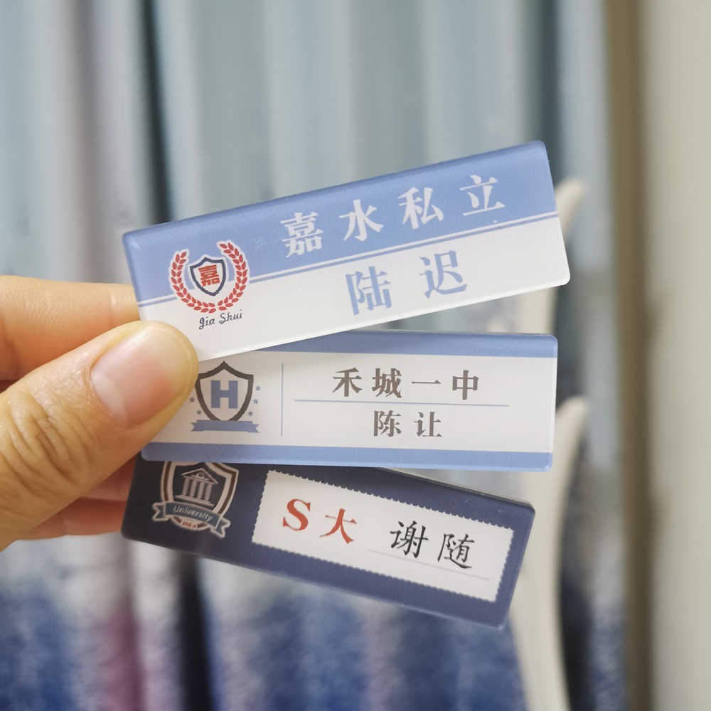 Zuizuis 現貨小說j名札段嘉許胸針沈倦謝辭江忍司夜寒陸霆驍程雋高校胸牌 蝦皮購物