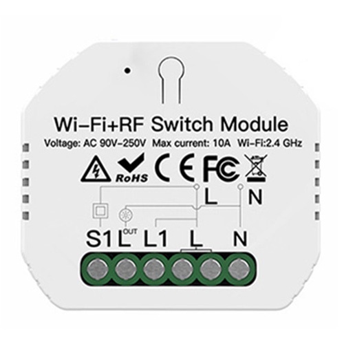 TUYA MS-104遠端通斷器【單火控零火 RF遙控】傳統開關改APP遙控 手機WIFI網關 Google Siri