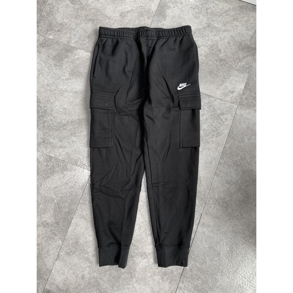 NIKE NSW CLUB PANT 黑色 小logo 棉長褲 工裝口袋 男 CD3130-010 DOT聚點