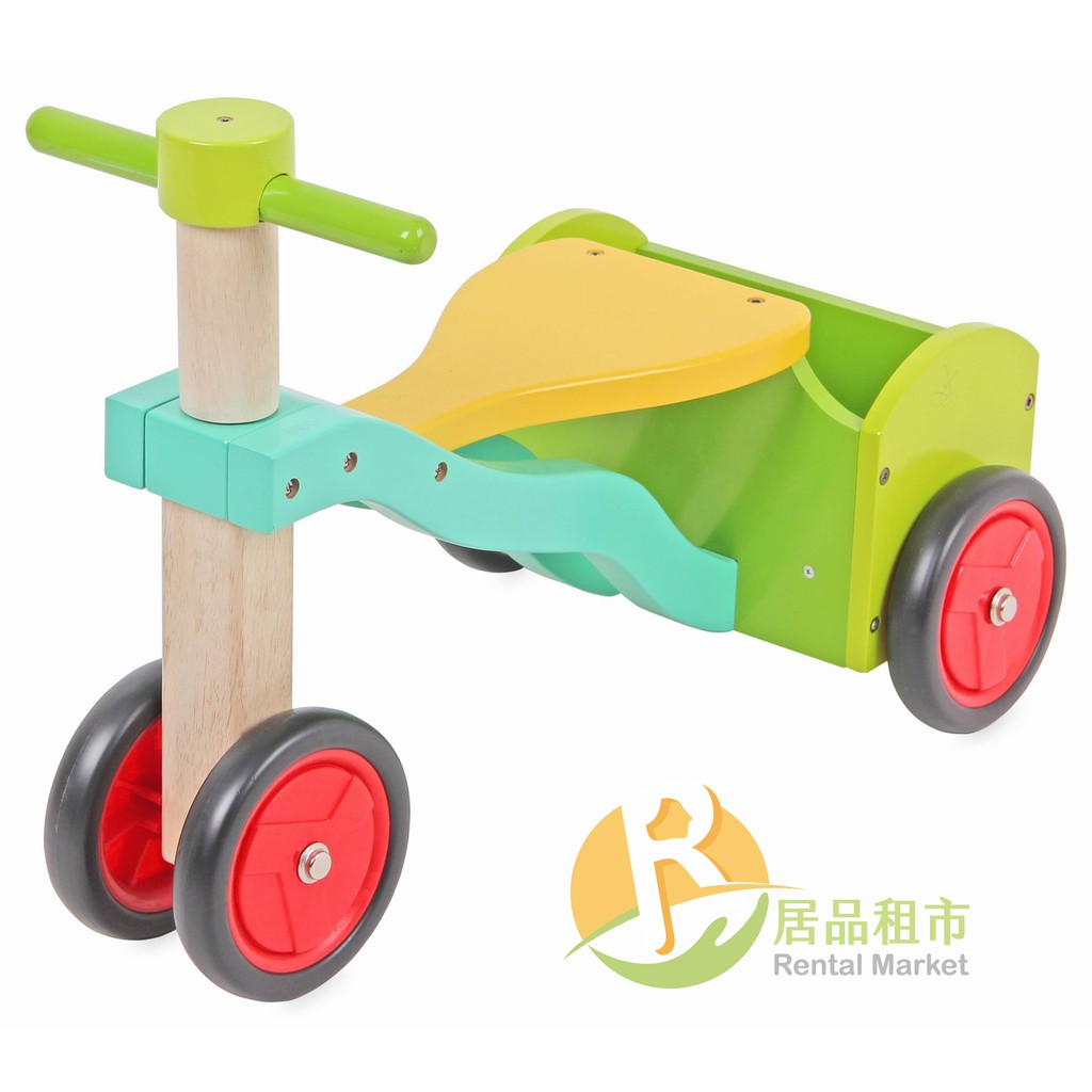 【居品租市】※專業出租平台 - 嬰幼玩具※ mentari 木頭玩具 帥氣小騎士摩托車