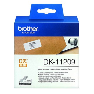 BROTHER 29x62mm DK-11209 耐用型紙質 白底黑字 原廠 定型標籤 標籤帶