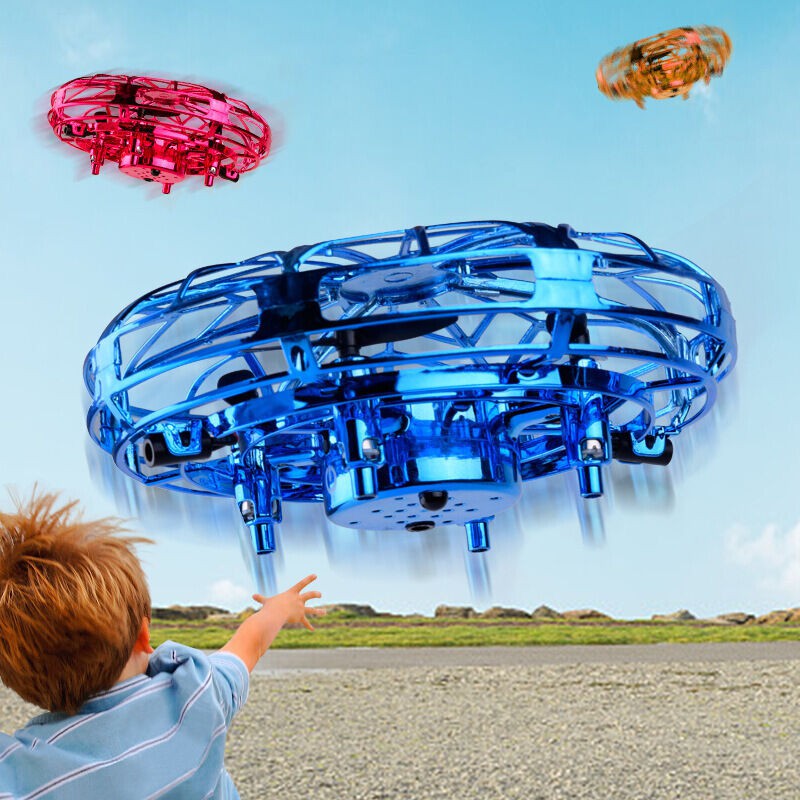 【台灣部分現貨】UFO智能感應無人機小飛機飛行器 四軸懸浮飛碟男女孩益智兒童玩具