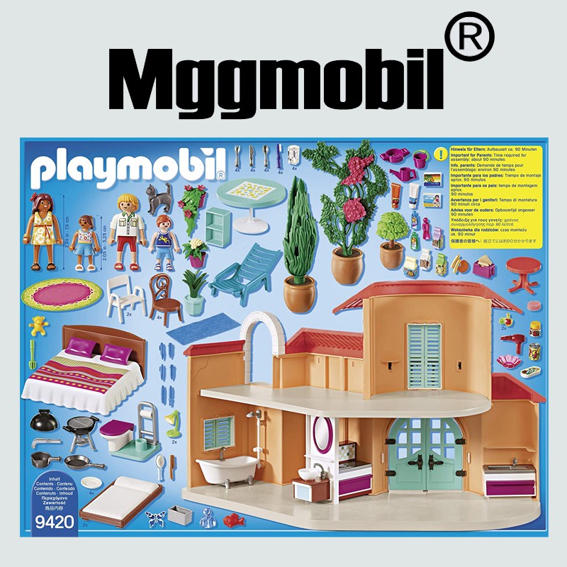 ~熱銷~新款現貨Playmobil9420摩比世界兒童拼插玩具Family Fun夏日別墅禮物