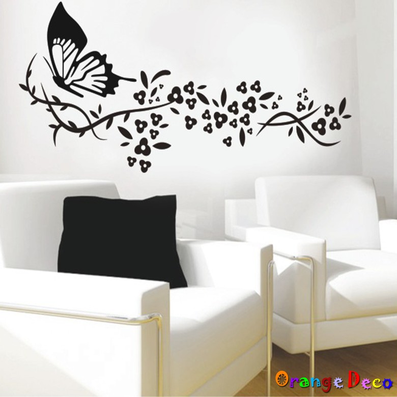 【橘果設計】蝴蝶飛舞 壁貼 牆貼 壁紙 DIY組合裝飾佈置