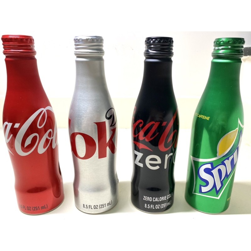 可口可樂 限量版 美國 可樂 雪碧 經典 極簡 鋁瓶 滿水滿罐