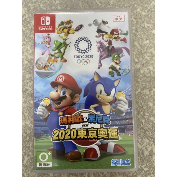 「二手正版」Switch遊戲片，『瑪利歐&amp;索尼克AT 2020東京奧運™』，中文版，現貨寄出