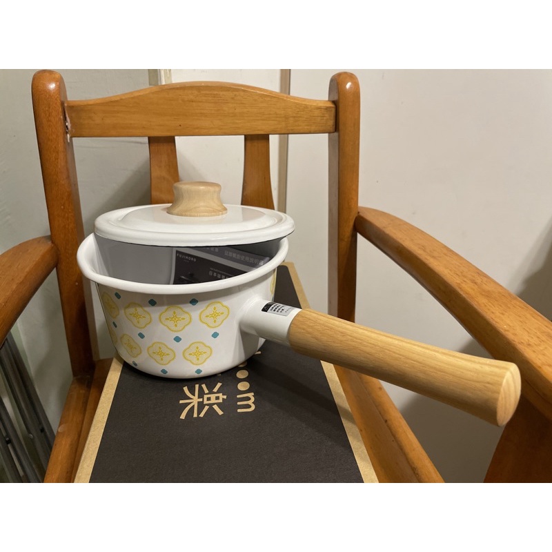 【印花樂】日本富士琺瑯聯名14cm單柄附蓋牛奶鍋
