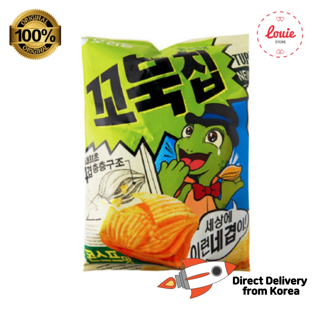 [ORION] 烏龜餅乾 - 玉米湯味 136g/大容量/韓國點心
