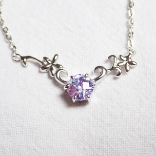 【比法一生】UZU項鍊-紫嬌花項鍊 925純銀手作飾品