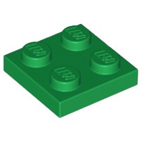 樂高 LEGO 綠色 2x2 薄板 薄片 薄磚 顆粒 3022 302228 積木 玩具 底板 Green Plate