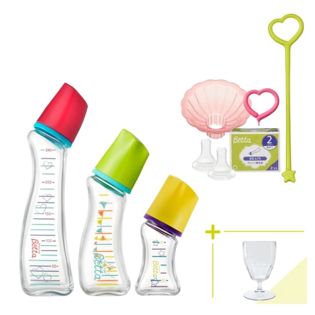 PinkLoveJapan~日本 Dr. Betta 2022年新春 數量限定 蓓特 防脹氣 玻璃奶瓶 禮盒組 彌月禮物