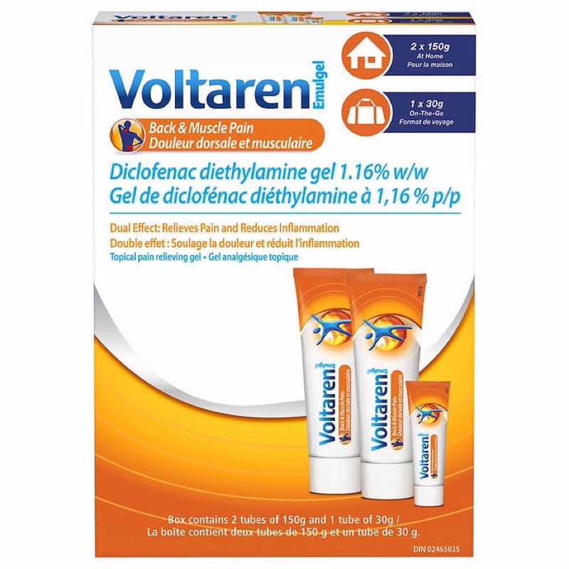 現貨一天內寄出‼️ Voltaren 肌肉痠痛凝膠 軟膏 不油膩 易吸收 加拿大購入🇨🇦 全新正品🆕