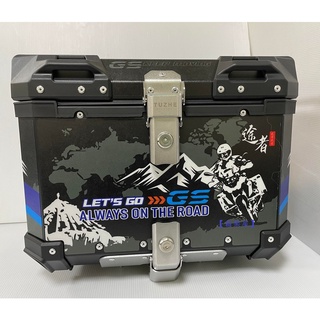 【新北新莊箱架屋】途者 鋁箱 附 白鐵底板 黑色 貼畫款 後箱 鋁合金後箱 行李箱 附貼紙須自行黏貼 (附不鏽鋼底板)