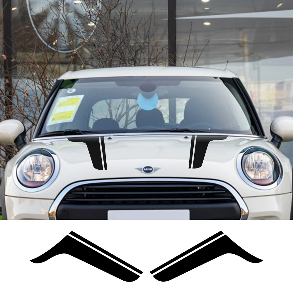 2條 Mini Cooper R56 R57 R58 R50 R52 R53 R59 等汽車引擎蓋個性裝飾貼紙 多色可選