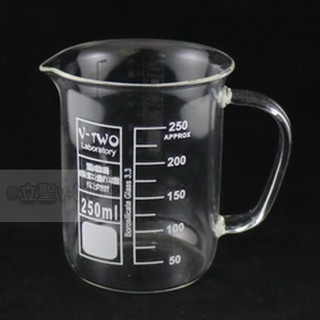 V-TWO玻璃有柄燒杯 | 100ml-2000ml | 厚壁燒杯 | 刻度具嘴耐熱燒杯