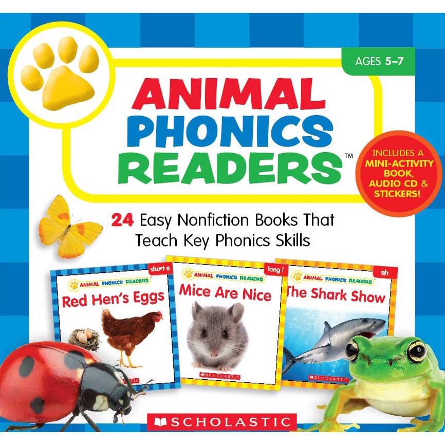 Scholastic Animal Phonics Readers(24 Books+CD)