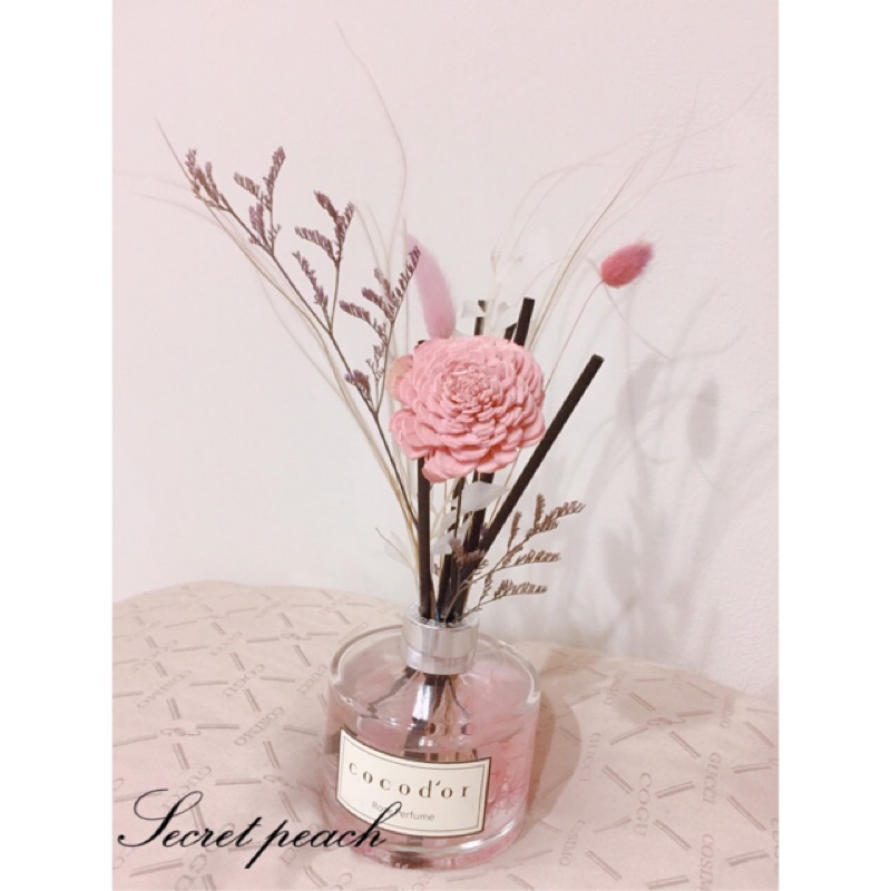 𝗦𝗲𝗰𝗿𝗲𝘁 𝗽𝗲𝗮𝗰𝗵 | 🌖擴香瓶花束DIY花束 擴香花 室內香氛 小花束 材料包 乾燥花束 乾燥花香氛