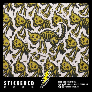 防水貼紙 雷電貓#B STICKER貼紙總部PVC防水貼紙行李箱貼紙安全帽貼紙