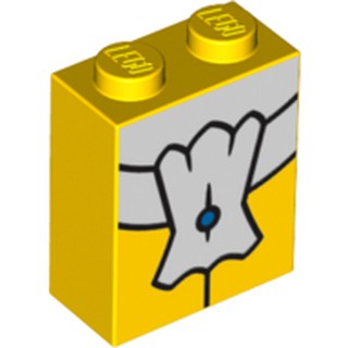 磚家 LEGO 樂高 Brick 1x2x2 White Tie 白色領帶 印刷磚 41596 3245cpb049