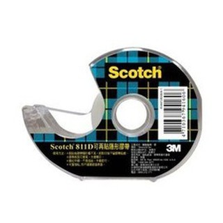 3M 811D 3/4'' Scotch 可再貼隱形膠帶 19mmX32.9m 含膠台 書寫膠帶 不傷紙膠帶 重覆黏貼