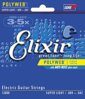 大鼻子樂器 Elixir 12000 (09-42) 厚膜 POLYWEB 電吉他弦 現貨供應中