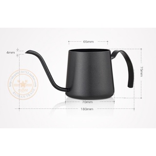 咖啡手沖壺260ml 黑色 不銹鋼 細口壺 長嘴咖啡壺