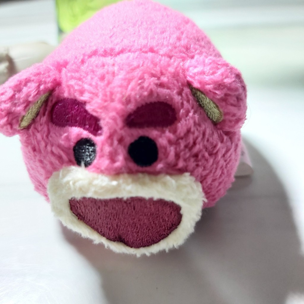 ［二手極新］正版 Tsum Tsum 玩具總動員  Lotso 熊抱哥 草莓熊 玩偶 公仔 XS