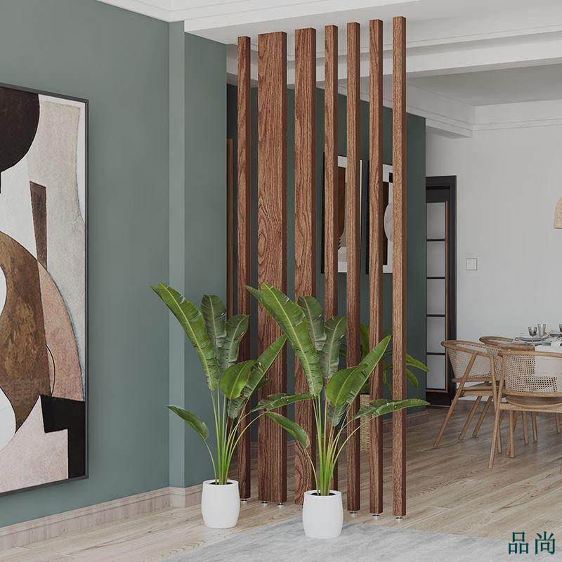 品尚專賣店 日式木格柵玄關隔斷立柱創意簡約現代入戶裝飾格柵免打孔豎條柱子 蝦皮購物