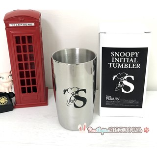 日本正品SNOOPY史努比PEANUTS 保冷杯雙層不鏽鋼保溫杯 英文字母S款 280ml(現貨在臺)