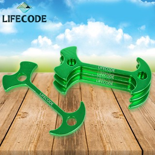 LIFECODE-鋁合金加長魚骨地釘/棧板專用(10入)-顏色隨機出貨-附收納袋 12310190