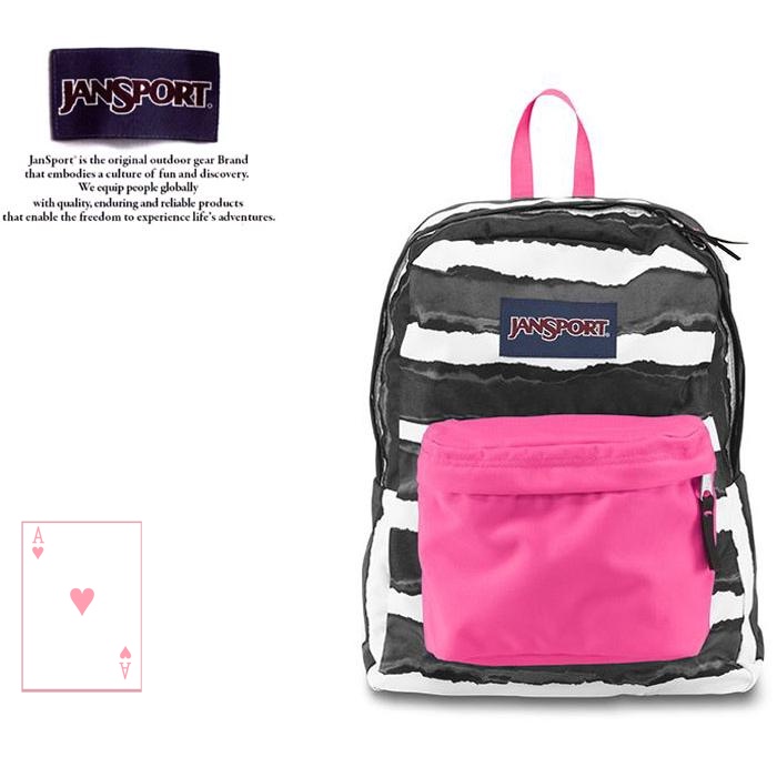 【紅心包包館】JANSPORT 後背包 SUPER BREAK JS-43501 黑白斑紋