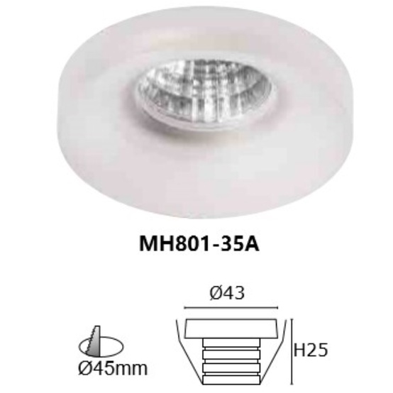 MARCH LED 崁燈 3W 4.5公分 OSRAM晶片 展示燈 廚櫃燈 白光 黃光 MH-80135-A