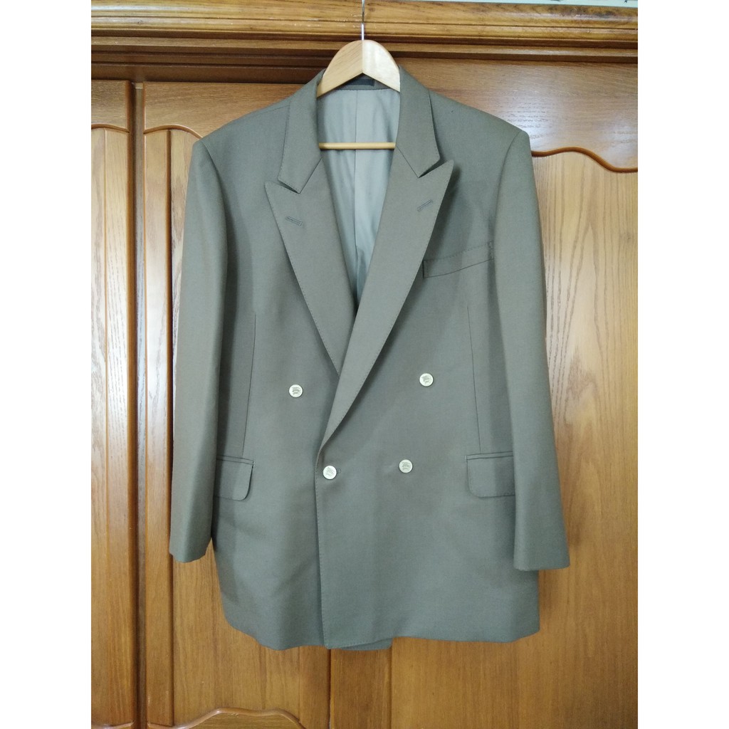 早期摩登時代 美好時光 vintage 英國 Burberry 100%純羊毛 風衣 西裝外套 大衣