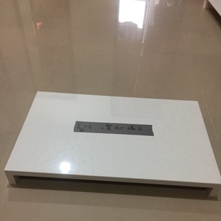 桌上型電腦螢幕架～白色亮面金蔥花紋 現貨