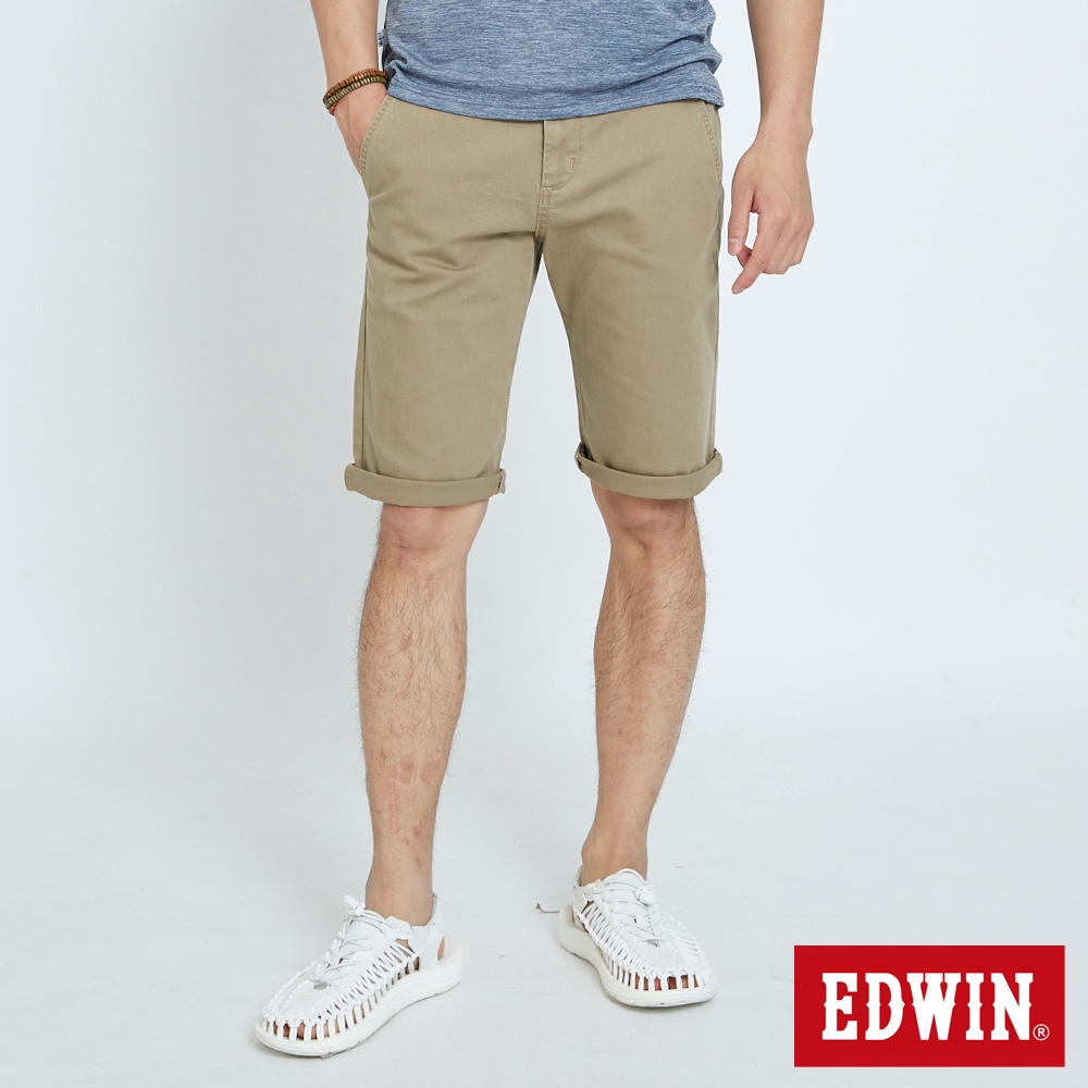EDWIN 基本斜袋休閒短褲(褐色)-男款