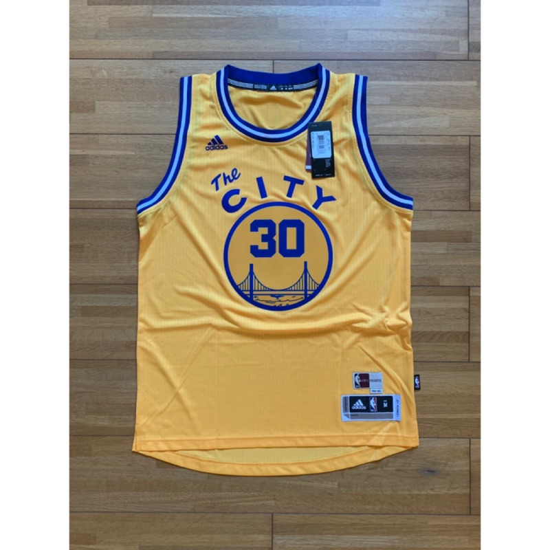 【Curry #30 美版 勇士復古叮噹車】 100 % 全新含吊牌 熱轉印 Adidas NBA球衣 總冠軍