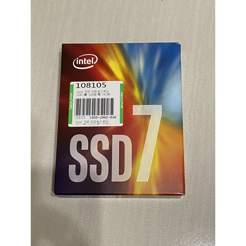 Intel 760P 512GB M.2  SSD /全新未拆