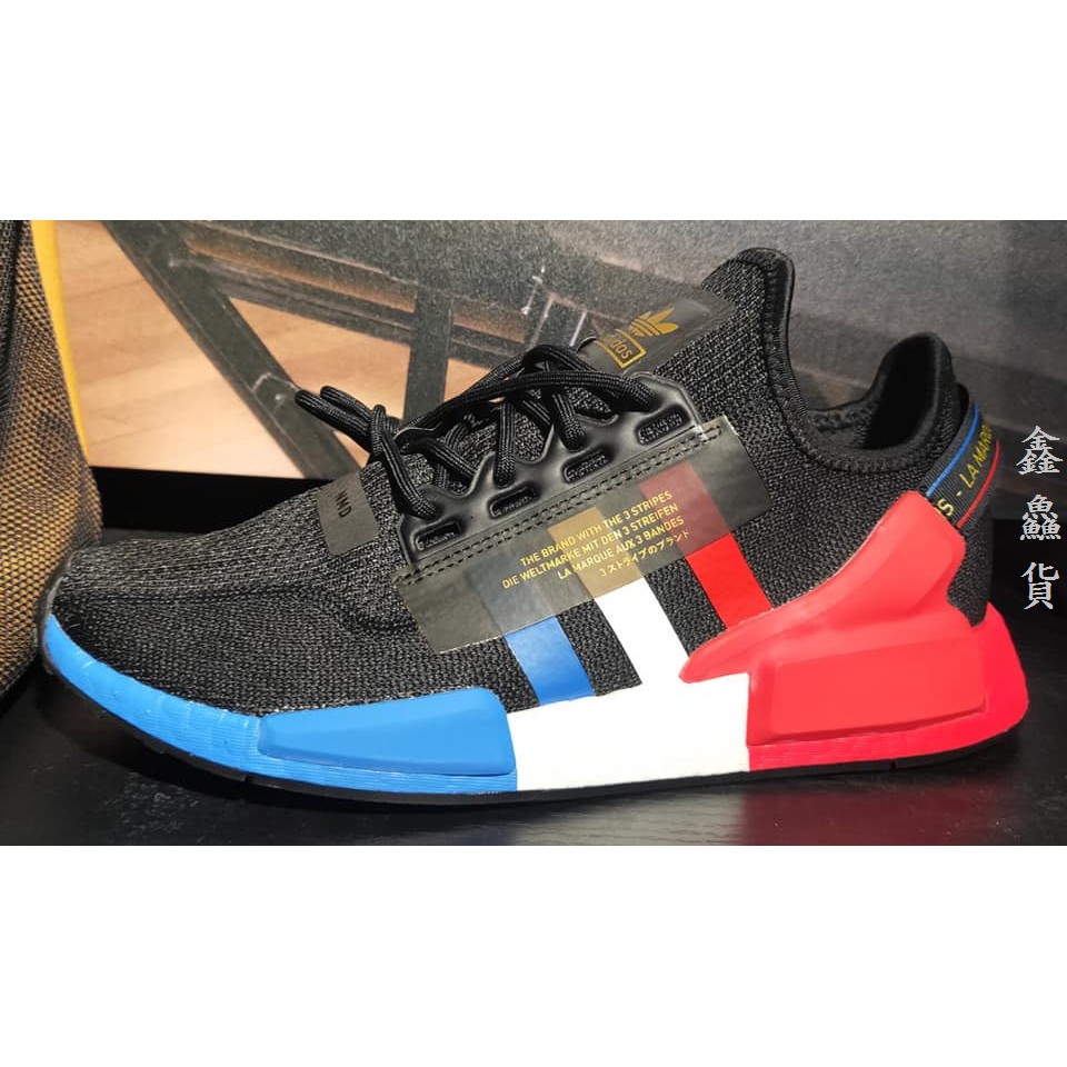 2020 12月 ADIDAS ORIGINALS NMD_R1.V2 運動鞋 黑白紅藍 Paris 法國 FY2070