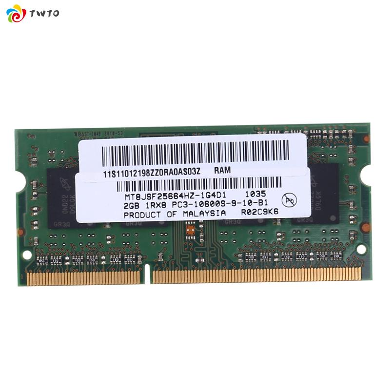 Ddr3 2GB 筆記本電腦內存 RAM 1RX8 PC3-10600S 1333Mhz 204Pin RAM 綠色